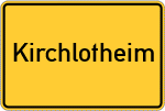 Place name sign Kirchlotheim