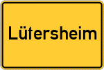 Place name sign Lütersheim