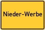 Place name sign Nieder-Werbe