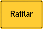 Place name sign Rattlar
