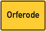 Place name sign Orferode