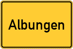 Place name sign Albungen