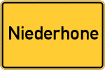 Place name sign Niederhone