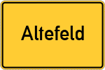 Place name sign Altefeld
