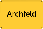 Place name sign Archfeld