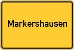 Place name sign Markershausen