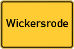 Place name sign Wickersrode