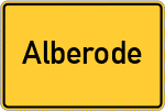 Place name sign Alberode