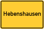 Place name sign Hebenshausen