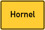 Place name sign Hornel