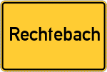 Place name sign Rechtebach