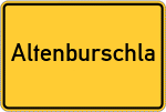 Place name sign Altenburschla