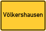 Place name sign Völkershausen, Kreis Eschwege