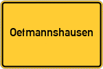 Place name sign Oetmannshausen