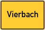Place name sign Vierbach