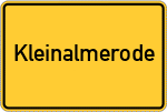 Place name sign Kleinalmerode