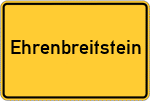 Place name sign Ehrenbreitstein