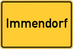 Place name sign Immendorf