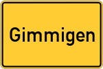 Place name sign Gimmigen