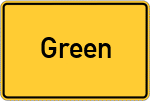 Place name sign Green