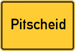 Place name sign Pitscheid
