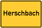 Place name sign Herschbach