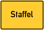 Place name sign Staffel, Eifel