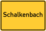 Place name sign Schalkenbach