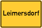 Place name sign Leimersdorf