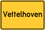 Place name sign Vettelhoven