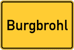 Place name sign Burgbrohl