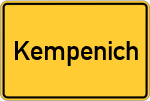 Place name sign Kempenich