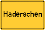 Place name sign Haderschen