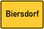 Place name sign Biersdorf