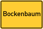 Place name sign Bockenbaum