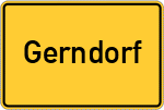 Place name sign Gerndorf