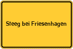 Place name sign Steeg bei Friesenhagen