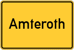 Place name sign Amteroth
