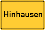 Place name sign Hinhausen
