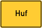 Place name sign Huf, Westerwald