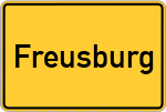 Place name sign Freusburg