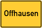 Place name sign Offhausen