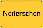 Place name sign Neiterschen, Westerwald