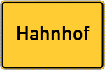 Place name sign Hahnhof