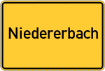 Place name sign Niedererbach
