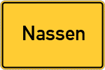 Place name sign Nassen