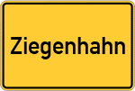 Place name sign Ziegenhahn, Westerwald