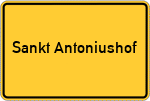 Place name sign Sankt Antoniushof