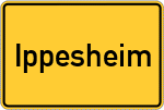Place name sign Ippesheim, Rheinhessen