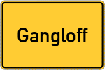 Place name sign Gangloff